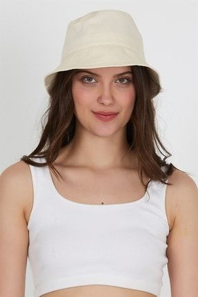 Kadın Krem Renkli Kova Şapka 9Y229918