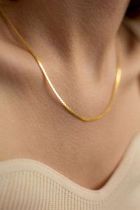 18k Altın Kaplama Italyan Sonsuzluk Zincir 925 Ayar Gümüş Kolye Minimalist Moda Hediye Trend kutklye0004