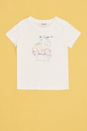 Erkek Bebek Ekru T-shirt 20SS0RR1517