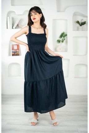 Kadın Gipeli Kalın Askılı Elbise Md1117-313-0001 MD1117-313-0001
