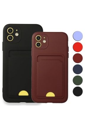 Iphone 11 Cardy Soft Delikli Kartlık Cepli Silikon Kapak FC2049