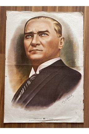 Mustafa Kemal Atatürk Cumhuriyetimizin 50.yılı (1973) Ultra Dev Boy Kartpostal (50x70cm) Krt17535 KRT17535