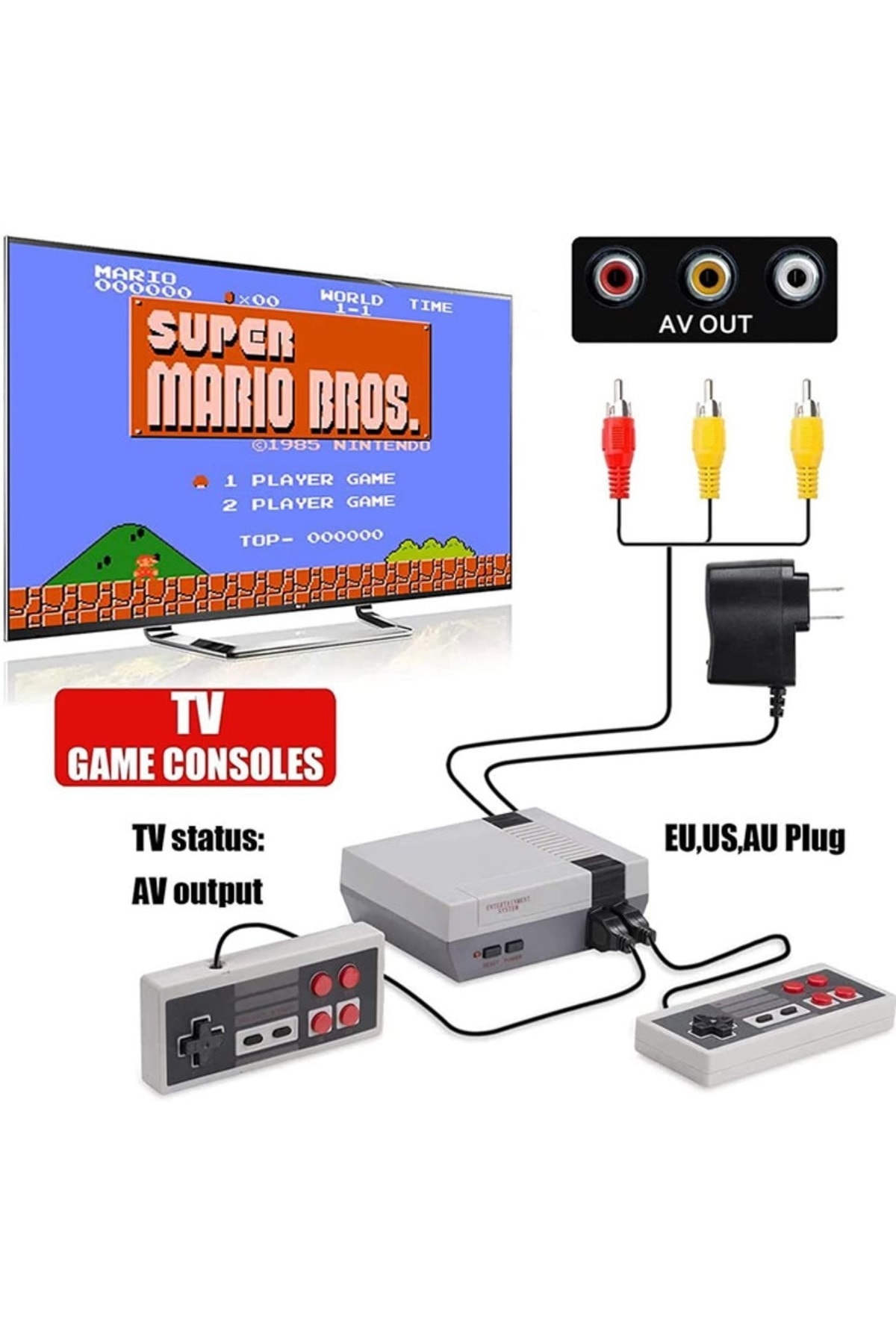 GD34 Entertainment System Mini Nes Tv Oyun Konsolu 620 Klasik Oyun ...