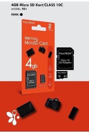 4 Gb Micro Sd Hafıza Kartı Adaptör Dahil 4hafıza