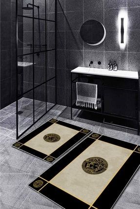 Banyo Paspas 2 Li Versace Model 2 Lİ Banyo Paspas Klozet VERSACE MODEL