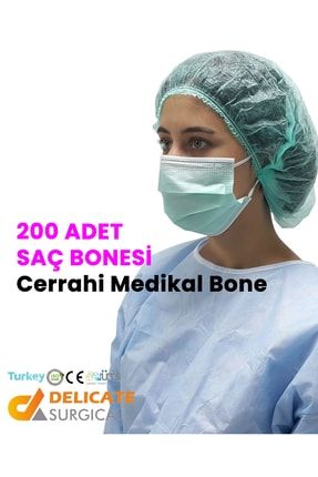 Cerrahi Bone 200 Adet Saç Bonesi 52 Cm Tek Kullanımlık Bone Toptan STDSCRRBNE200LU