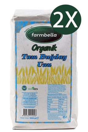 Organik Tam Buğday Unu 1000 Gr ( Organic Whole Wheat Flour ) - 2'li Set FAR.452208.2