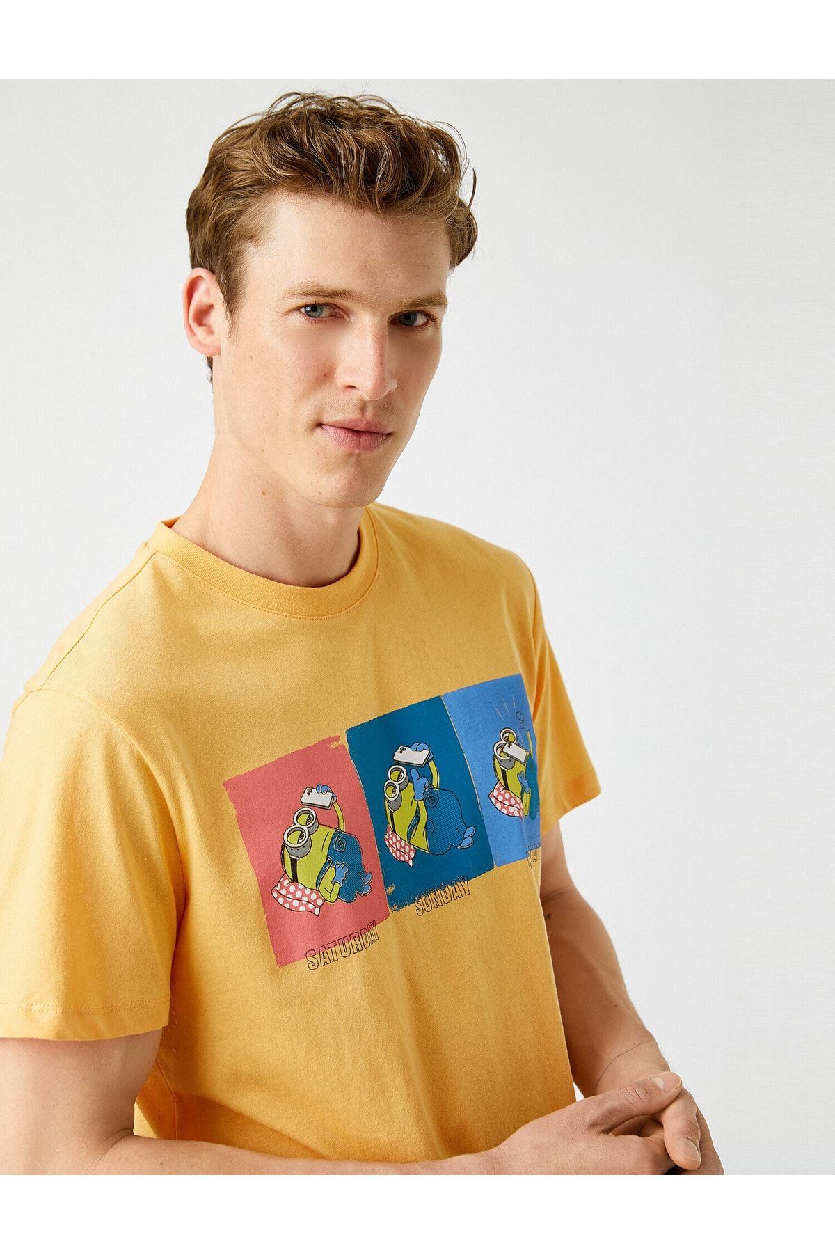 Koton T-Shirt Gelb Figurbetont