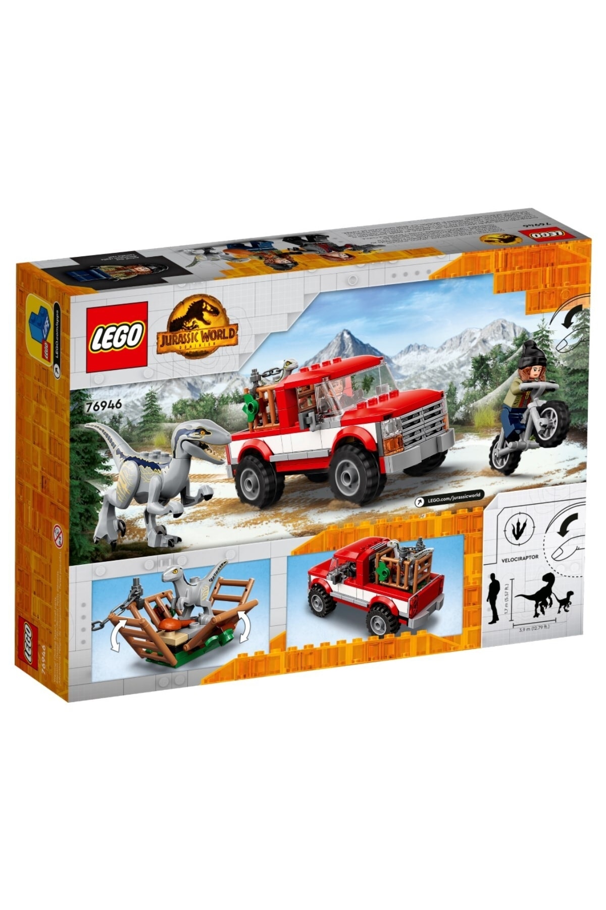 ۷۶۹۴۶ - دنیای ژوراسیک، به دام انداختن ویلوسیراپتور بتا، ۱۸۱ قطعه، سن +۶ سال