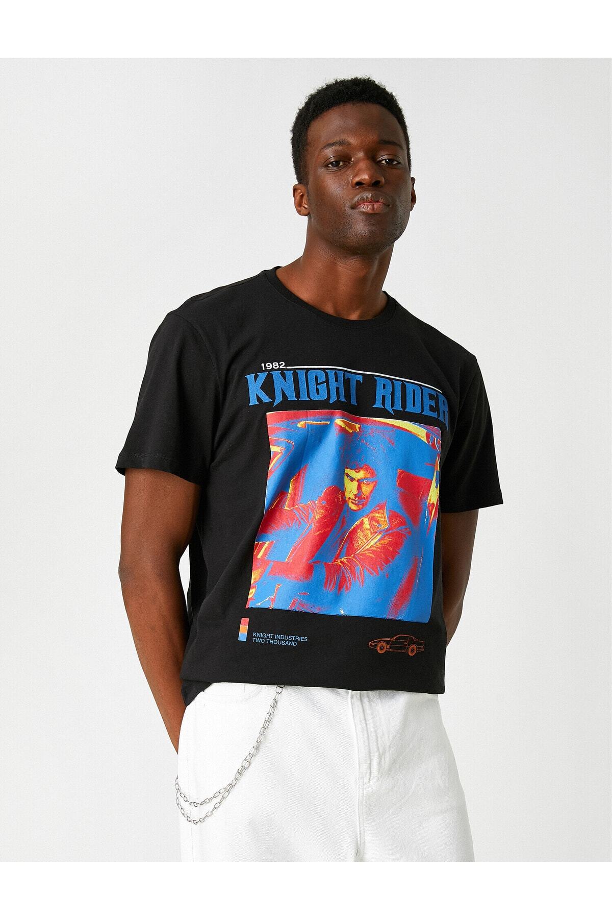 تیشرت مردانه مشکی کوتون | 2SAM11198HK اورجینال - تصویر 2