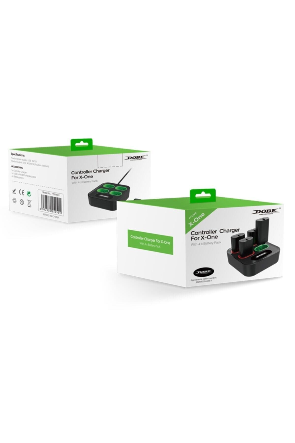 Xbox One / Xbox Series S/x Dörtlü Batarya Şarj Yuvası + 4 Adet Batarya 8