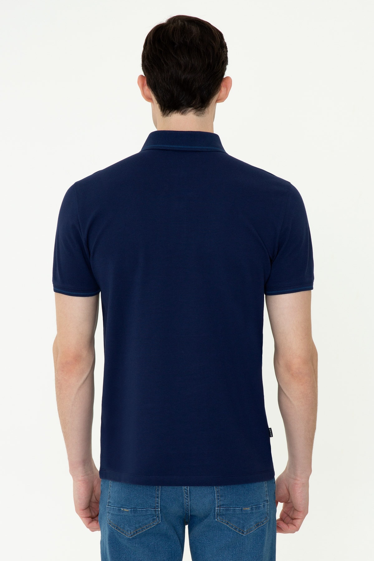 پولوشرت پیر کاردین مردانه 100% پنبه آبی سرمه ای بیسیک راسته Slim Fit/اسلیم فیت    Slim/اسلیم فیت کژوال/روزمره | Pierre Cardin G021GL011.000.1431626 TR - تصویر 3