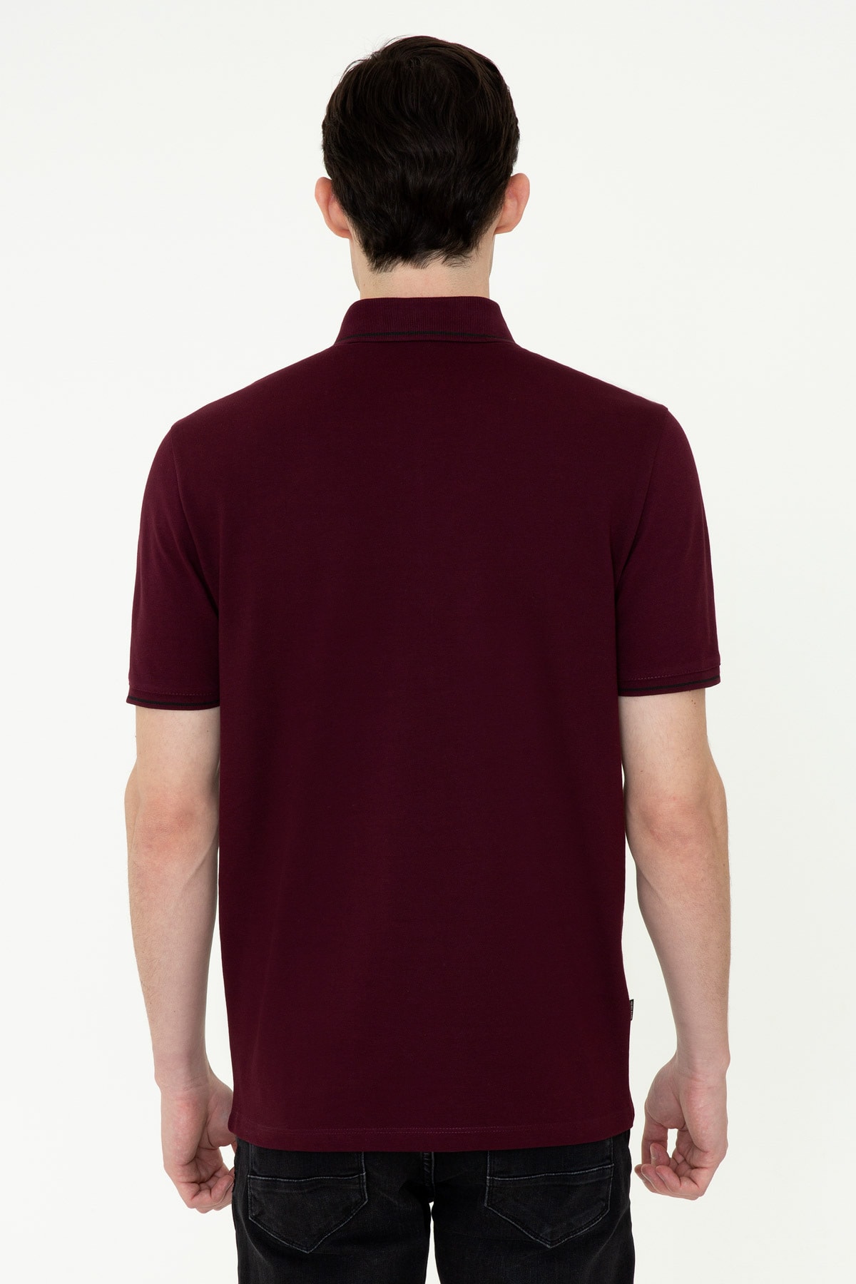 تیشرت مردانه بورگوندی پیرکاردین | G021GL011.000.1431794 اورجینال - تصویر 3