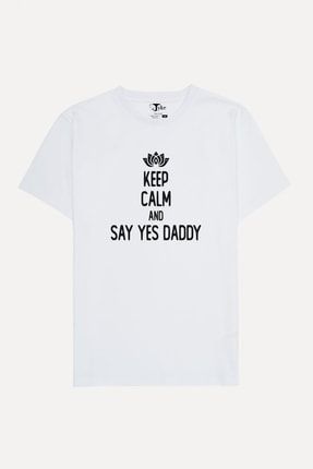 Sugar Daddy Baskılı Unisex Beyaz T-shirt TYK242616