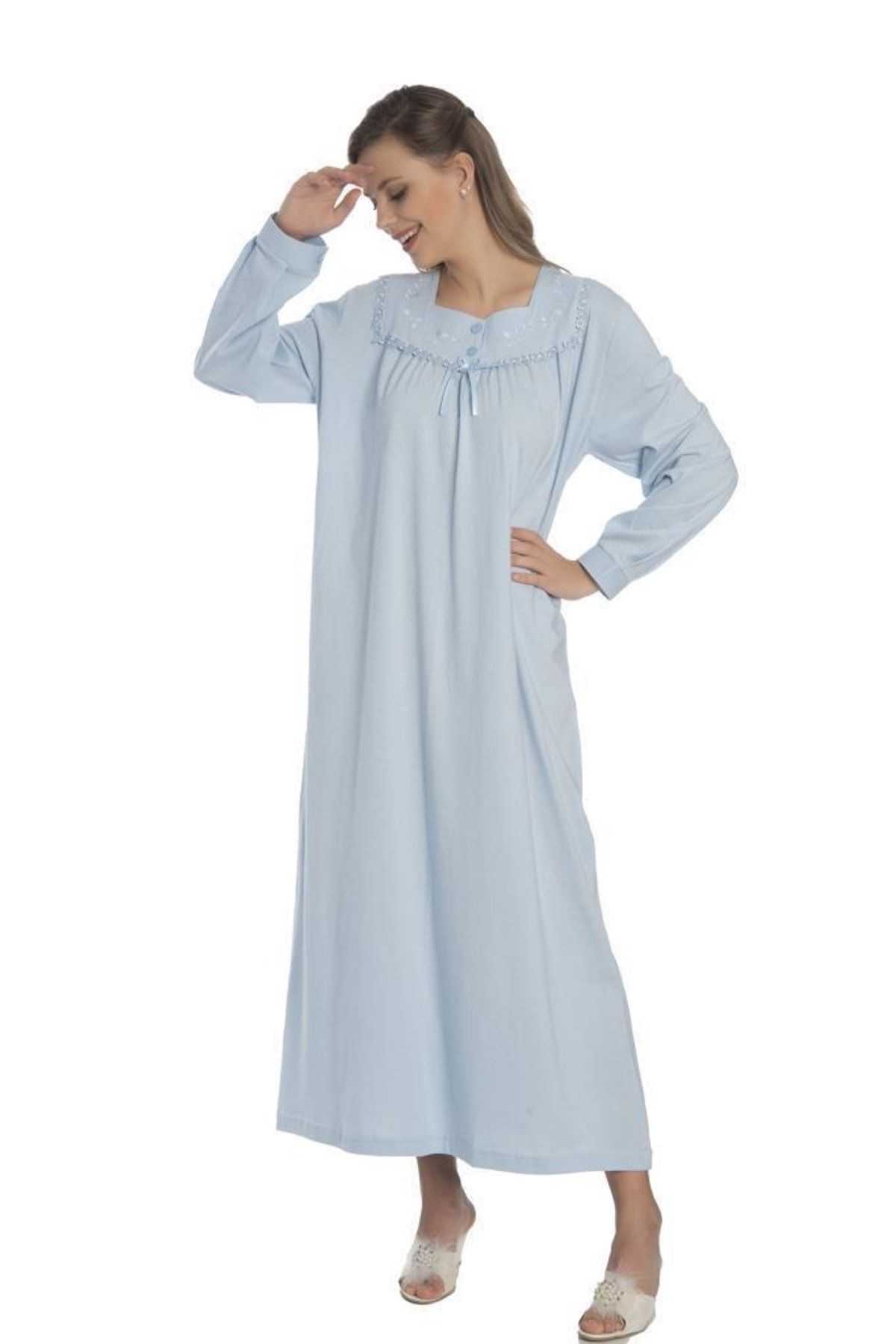 Calida Cotton Long-Sleeve Nightgown