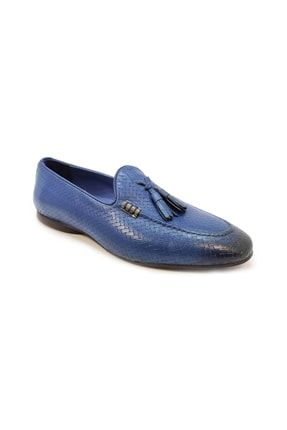 Mavi Iç Dış Hakiki Deri Günlük Loafer Causal Erkek Ayakkabı - 191325-2401 191325-2401Mavi