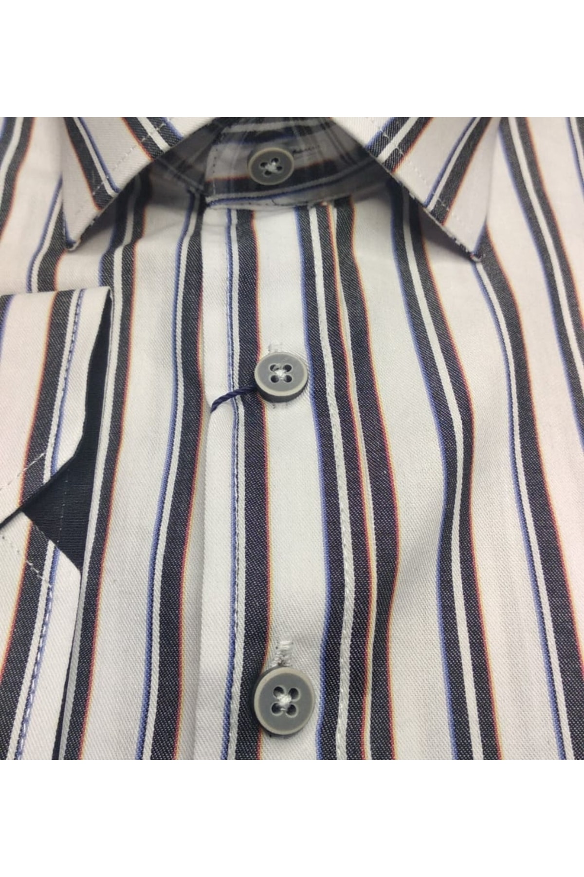 پیراهن مردانه سفید Bettino | BTKARELİ5MS-TB اورجینال - تصویر 2