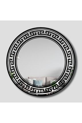 60cm Dekoratif Desenli Yuvarlak Konsol Dresuar Banyo Aynası Vega Modeli 602202200030