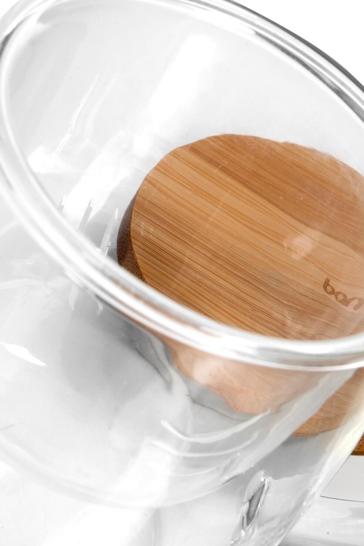 Bambum-Dani Bamboo Glass Mug with Lid 350 Ml 2