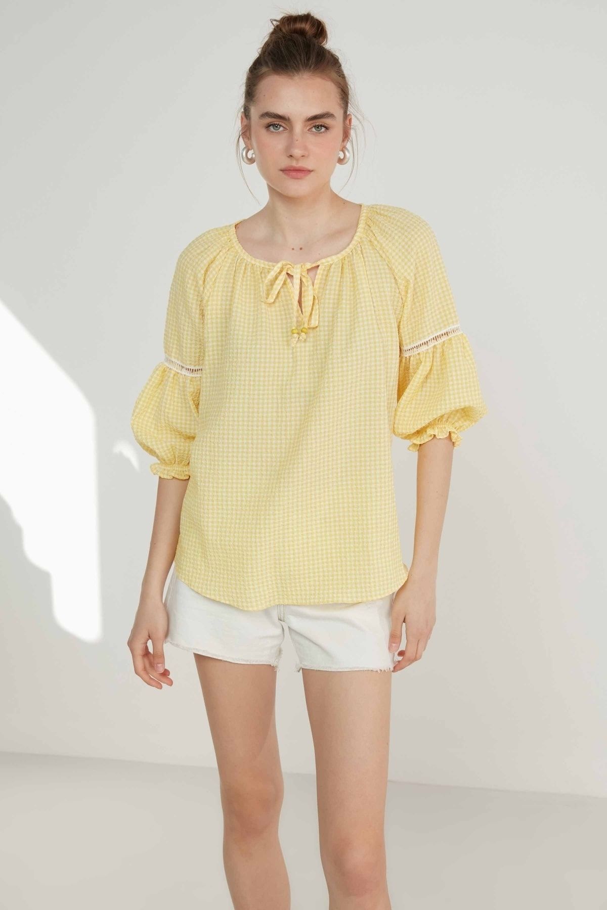 Vitrin Bluse Gelb Regular Fit Fast ausverkauft