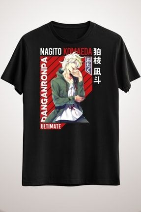 Unisex Siyah Nagito Komaeda Shirt Danganronpa V3 Unisex Game T-shirt KO3835