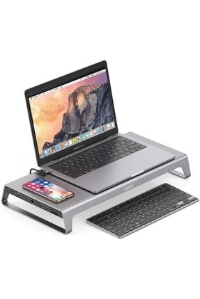Onten 11in1 Macbook Notebook Type-c Stand Dock Kablosuz Şarj tmestand11in1