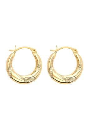 Gelin Pirlanta Kadin 14 Ayar Altin Halka Kupe 1 8 Cm Gln300058 Trendyol