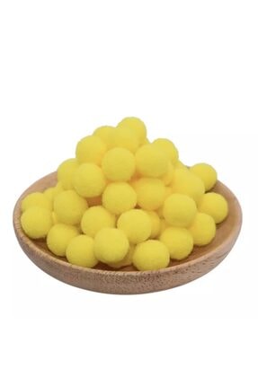 Genel Markalar 100 Adet 2cm Sarı Pompom Yumuşak Ponpon Peluş