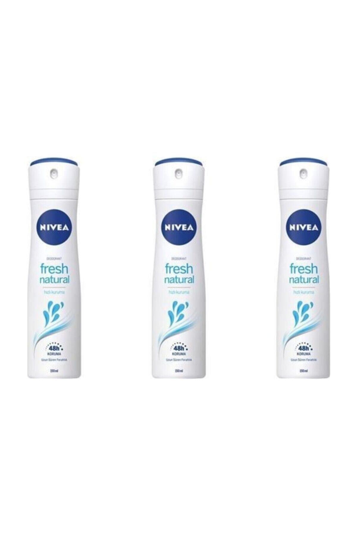 Nivea Fresh Natural 150 ml X3 Adet Deo Spray 4005900155993-3