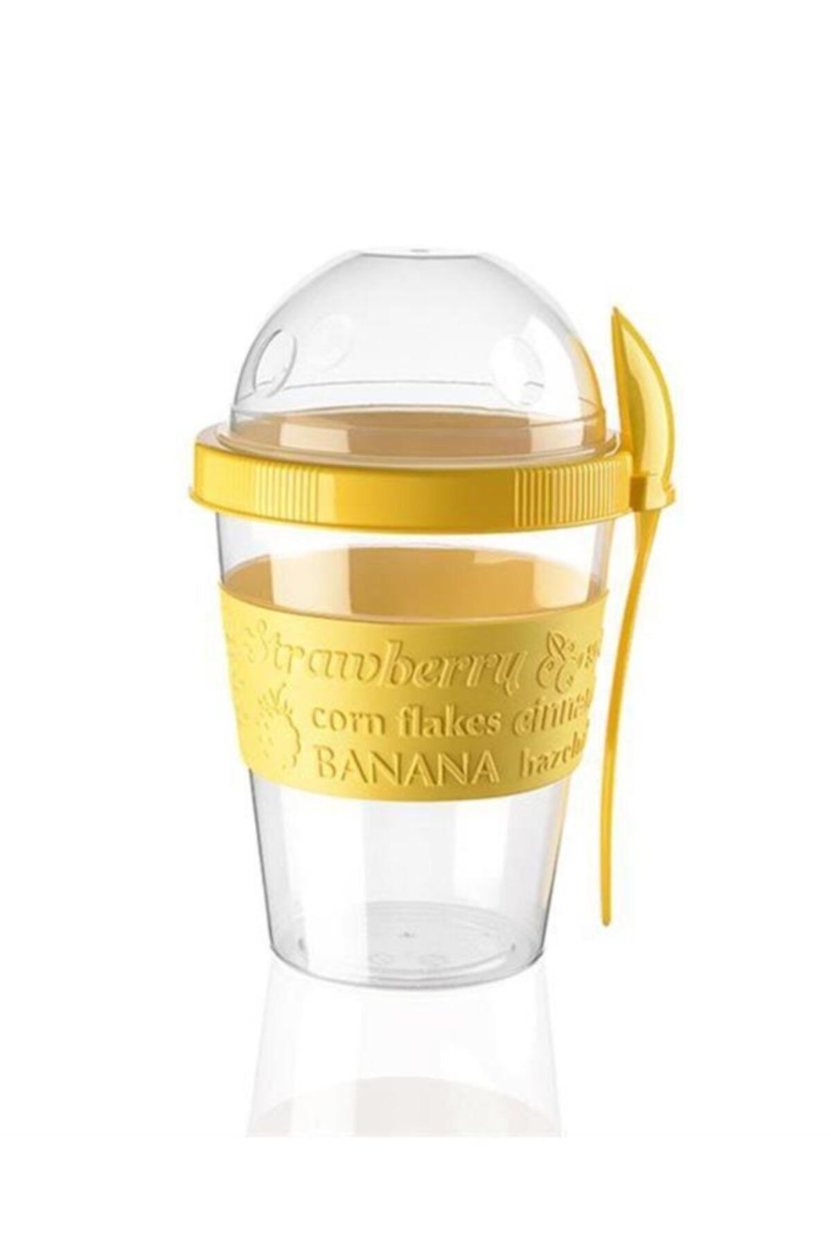 Titiz-Prepare and Go Fruit Yogurt Container with 3 Lids and Spoons 5