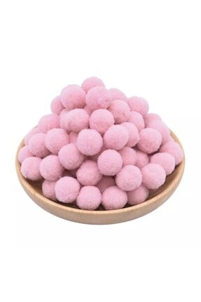 Genel Markalar Toz Pembe Yumuşak Ponpon Peluş 100 Adet 2cm
