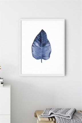 Blue Leaf Çerçevesiz 30x40 Cm Poster Tablo No:2 TEKPOSTER67