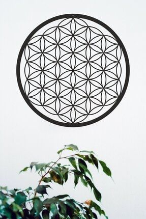 Yaşam Çiçeği Kutsal Geometri Duvar Dekoru-süsü, Ahşap Dekoratif Tablo 095
