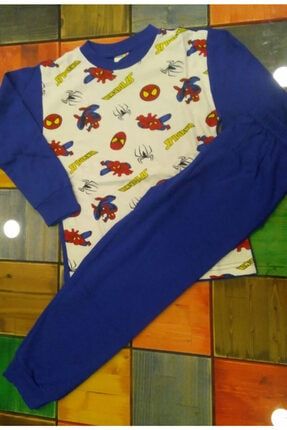 12902 Spiderman Çocuk Mavi Pijama Takımı