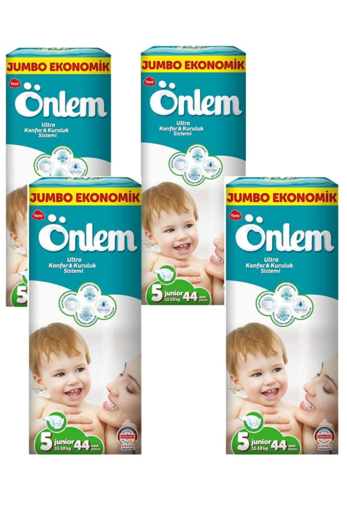 Onlem Bebek Bezi Jumbo Paket 5 No Junior 44 Adet 11 18 Kg 4 Lu Paket Fiyati Yorumlari Trendyol