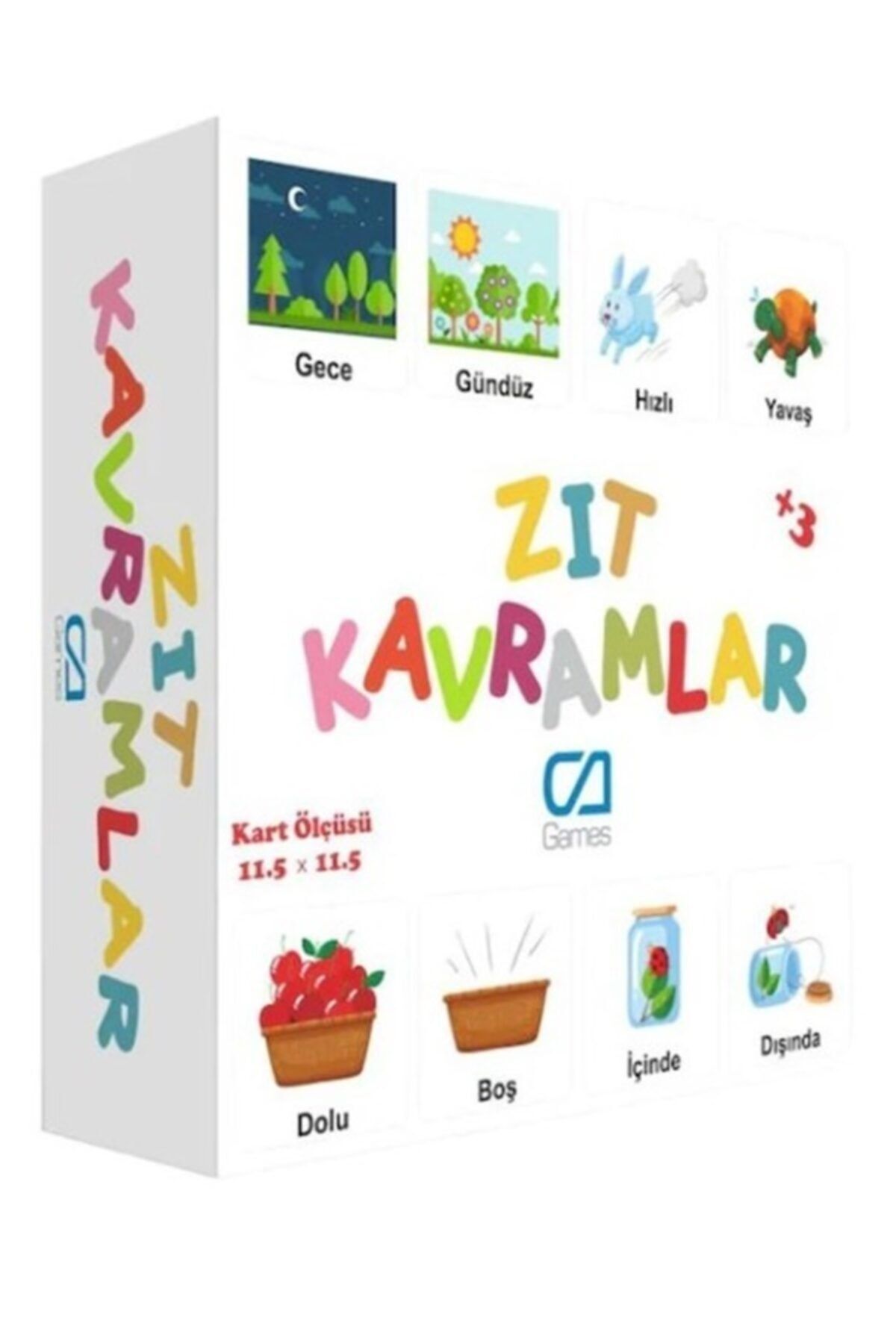 CA Games-Connecting + Opposite Concepts + Fun Riddles + Remember 4 Piece Educational Set 3