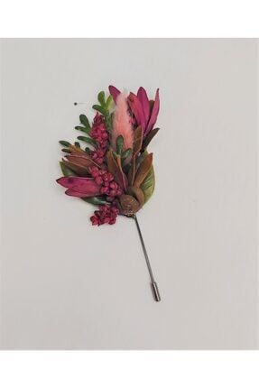 Mürdüm Pembe Damat Yaka Çiçeği Iğnesi EFGCY2101