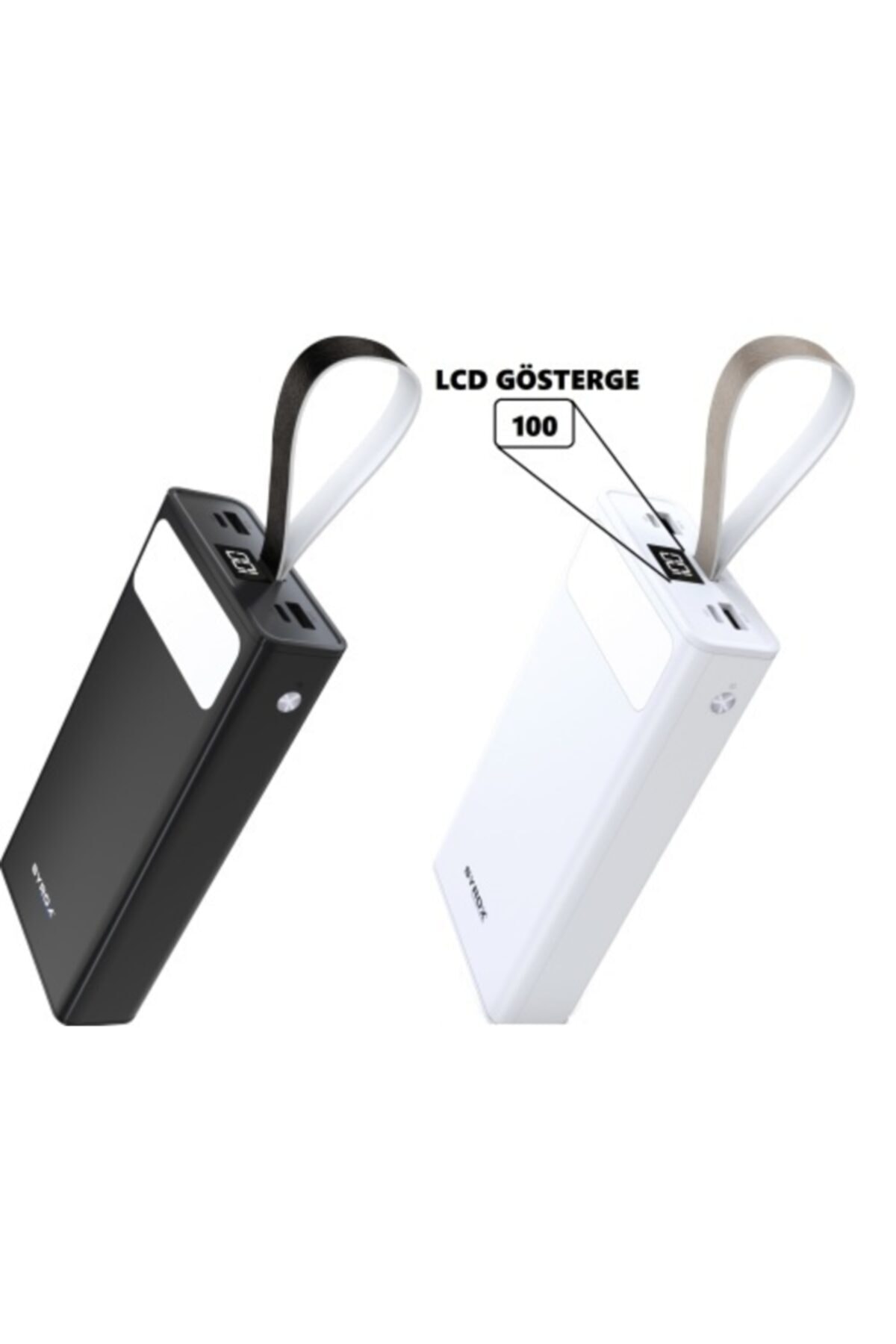 syrox yeni 30000 mah led panel gostergeli tasinabilir sarj powerbank beyaz renk fiyati yorumlari trendyol