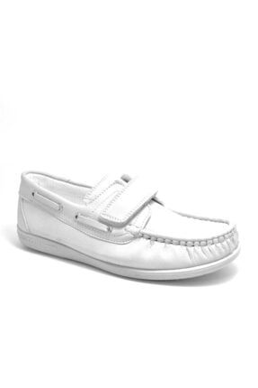 Feniks Beyaz Cırt Cırtlı Günlük Erkek Genç Ayakkabı TX5D09CB58122