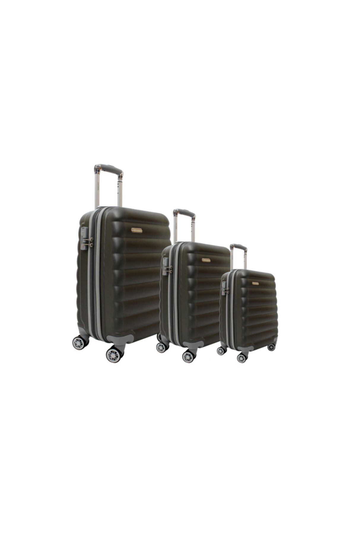 Vlz-123gr Gri Abs Bakalit 3 Boy Set Valiz