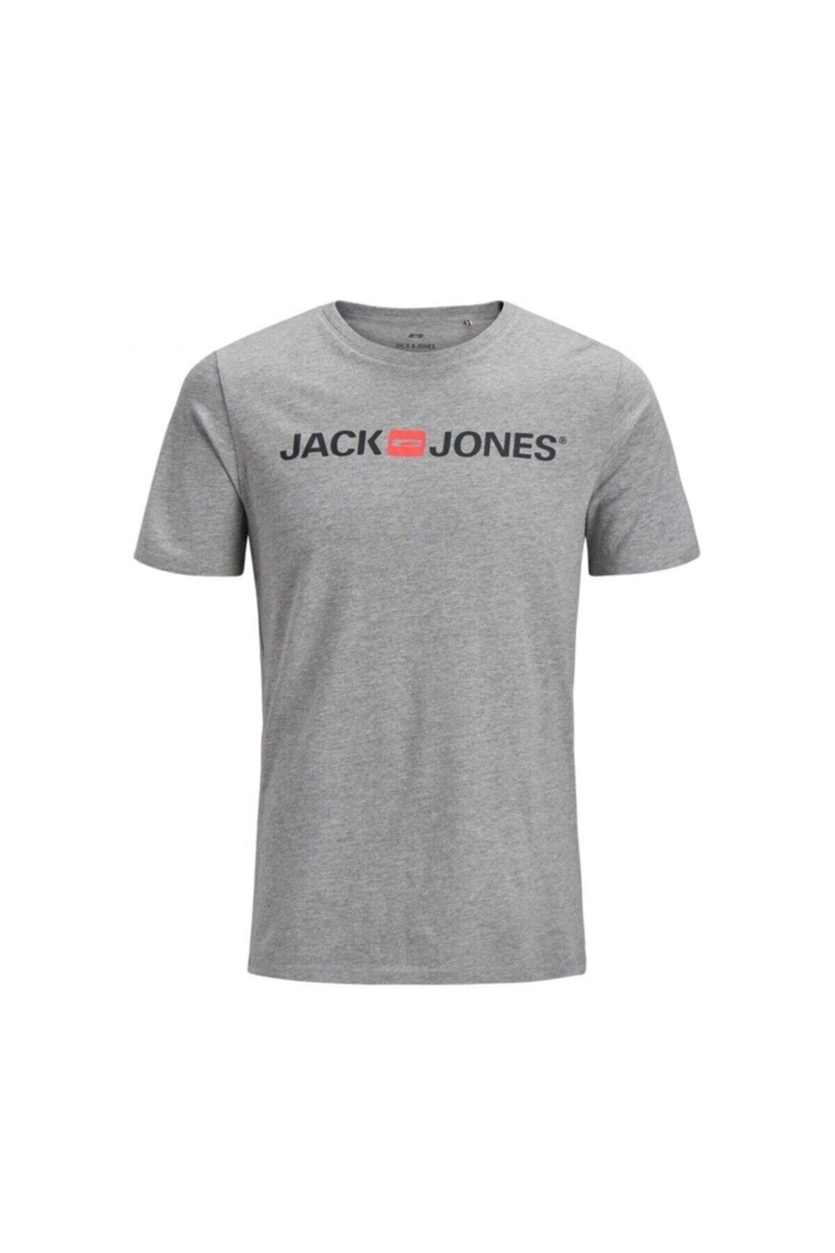 تی شرت مردانه جک اند جونز مدل A. خاکستری کد 12137126 جک اند جونز تی شرت Jack & Jones