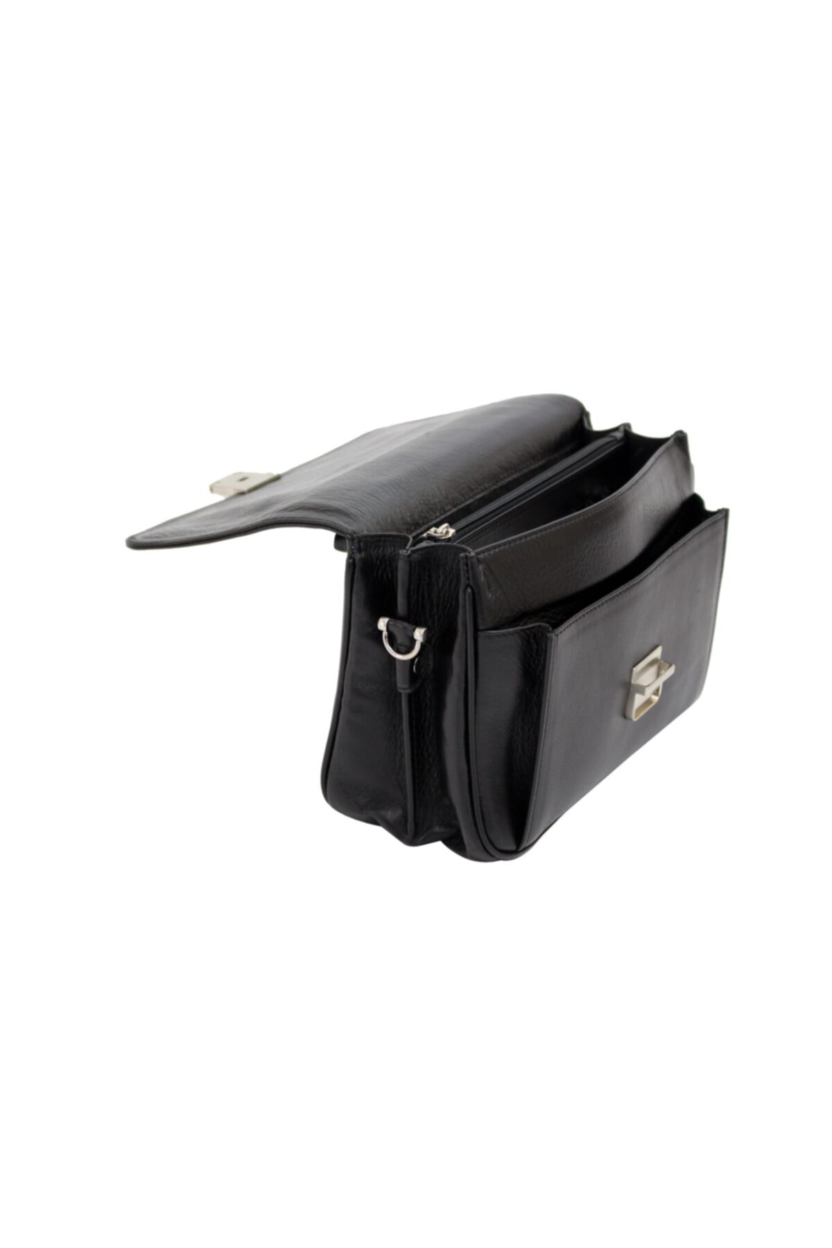 Gd 4824-s Siyah Hakiki Deri Unisex Evrak Çantası