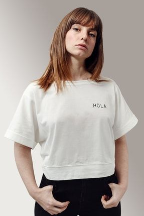 Hola Sloganlı Tasarım T-shirt UNTITLED-0005