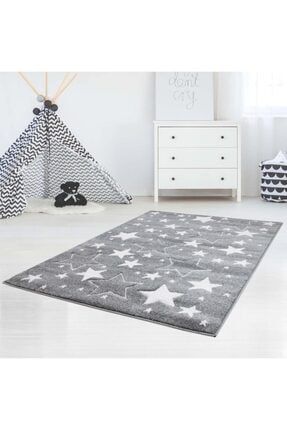 Vinosahome Vinosa Home Yildizli Gri Renk Modern Bebek Ve Cocuk Odasi Halisi Trendyol