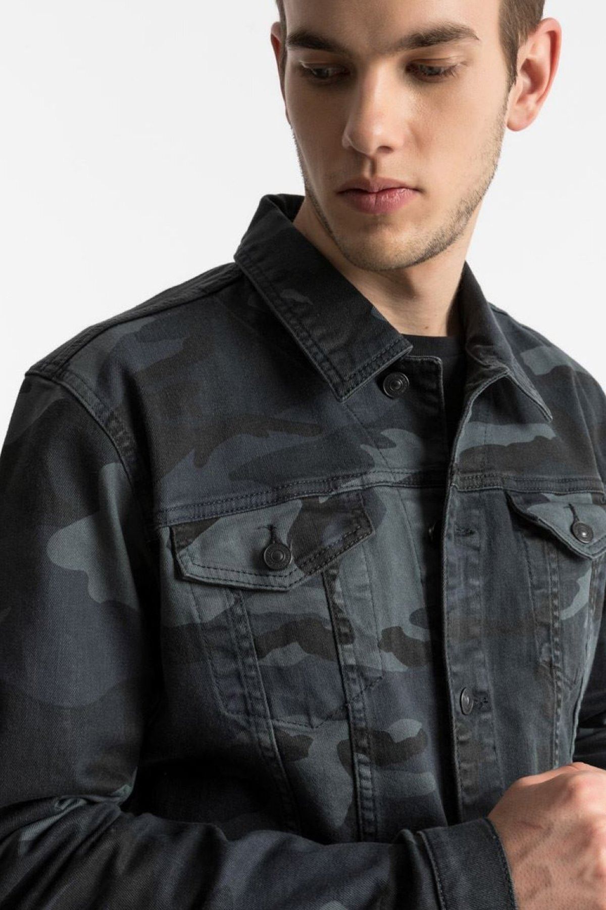 Erkek Ceket Santıno Y Blue Camouflage 01009605871406850961