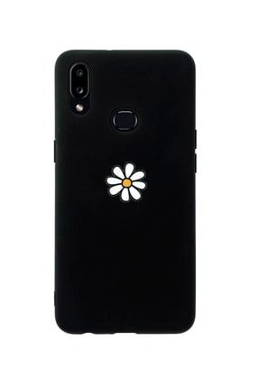 Samsung A10s Papatya Premium Silikonlu Siyah Telefon Kılıfı MCSAMA10SLPAP