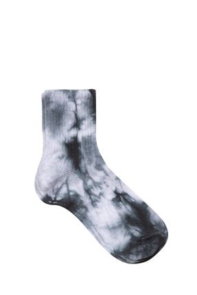 Batik Baskılı Siyah Soket Çorap 198168-900