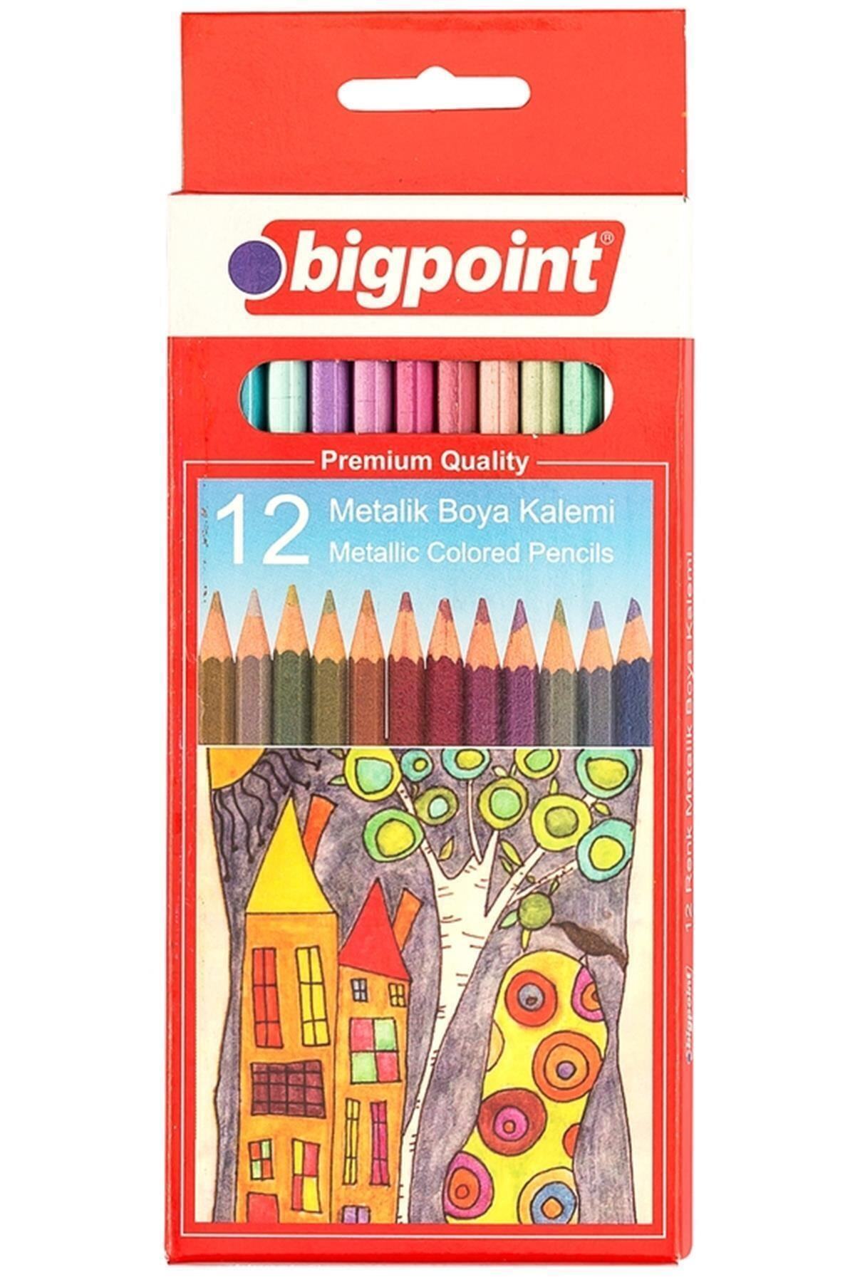 Genel Markalar Uzun Boy Metalik Kuru Boya Kalemi 12 Renk