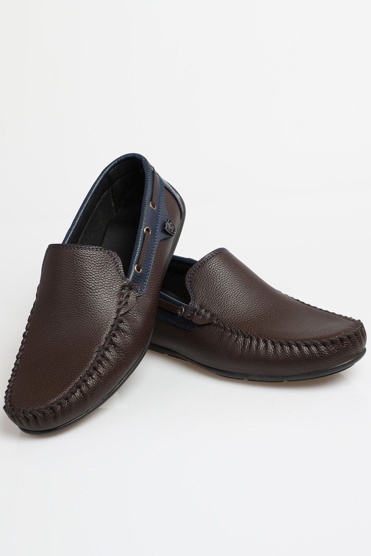 zincirport-Ανδρικά παπούτσια Rog Loafer σε καφέ Navy Blue 4