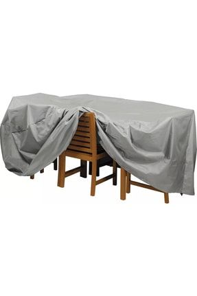 Bahçe Mobilyası Koltuk Masa Sandalye Koruyucu Örtü Branda 300x200x80 BahceGRİ1